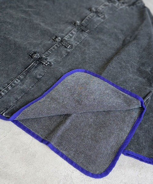 BIG FIELD（ビッグフィールド）の「デニムチャイナジャケット/おとな（デニムジャケット・レディース・ブルー/ブラック・160cm）」の5枚目の写真