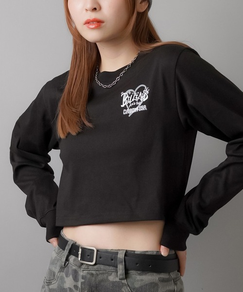 heronpreston ショート丈Tシャツ セール】8ボール ショート丈長袖Tシャツ（Tシャツ/カットソー
