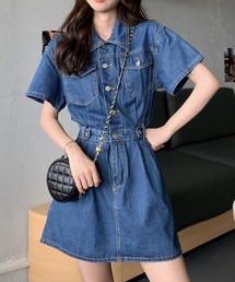 THISIS（ディスイズ）の「ライトカジュアル デニムミニワンピース（ワンピース）」