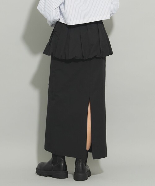 Ray BEAMS（レイビームス）の「ペプラム タイト スカート（スカート・レディース・ベージュ/ブラック・0/1）」の8枚目の写真