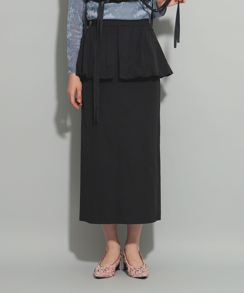 Ray BEAMS（レイビームス）の「ペプラム タイト スカート（スカート・レディース・ベージュ/ブラック・0/1）」の10枚目の写真