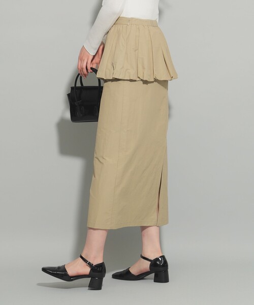 Ray BEAMS（レイビームス）の「ペプラム タイト スカート（スカート・レディース・ベージュ/ブラック・0/1）」の12枚目の写真