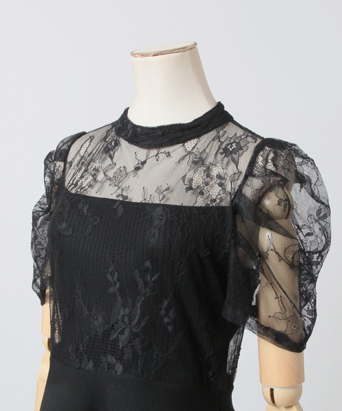 レースドッキング 美くびれニットトップス（ニット/セーター）｜JULIA BOUTIQUE（ジュリアブティック）