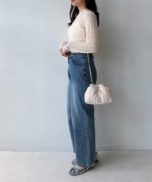 AS KNOW AS plus（アズノゥアズプラス）の「◇アソートシアーハイネックプルオーバー（Tシャツ/カットソー・レディース・グレー系/アイボリー系/ブラック系/シルバー系・FREE）」の10枚目の写真