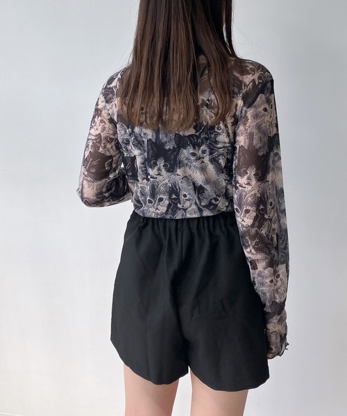 AS KNOW AS plus（アズノゥアズプラス）の「◇アソートシアーハイネックプルオーバー（Tシャツ/カットソー・レディース・グレー系/アイボリー系/ブラック系/シルバー系・FREE）」の14枚目の写真