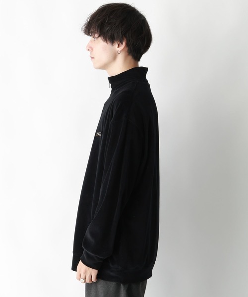 ENOF ベロア ハーフジップ プルオーバー 黒 THE NORTH FACE ノースフェイス レディース スウェット W'S SWIFT