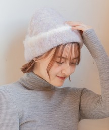 14+（イチヨンプラス）の「MIXモヘア糸ワッチ（ニットキャップ/ビーニー）」