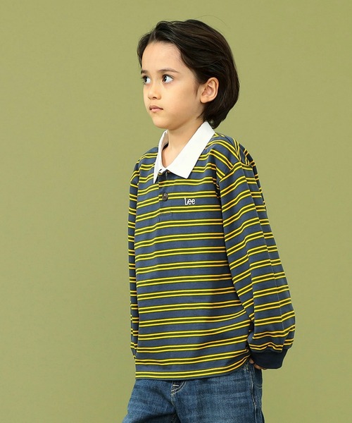 Lee（リー）の「Lee/リー【110-150cm】キッズ ボーダーラガーシャツ（シャツ/ブラウス・キッズ・イエロー/グリーン・120/130/140/150/110）」の20枚目の写真
