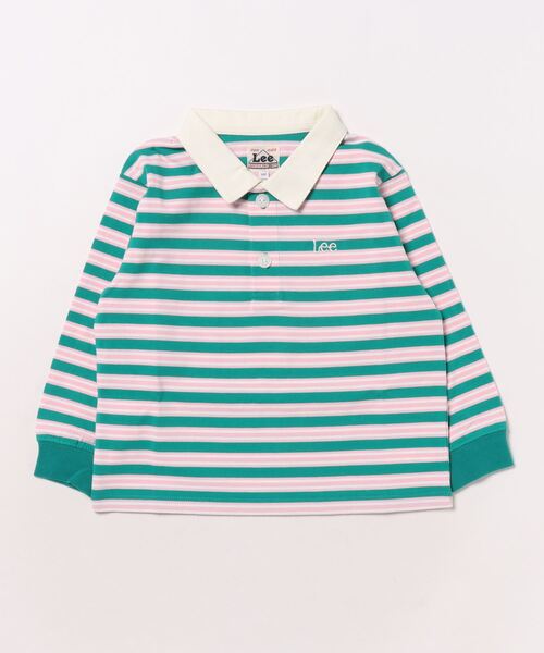 Lee（リー）の「Lee/リー【110-150cm】キッズ ボーダーラガーシャツ（シャツ/ブラウス・キッズ・イエロー/グリーン・120/130/140/150/110）」の7枚目の写真