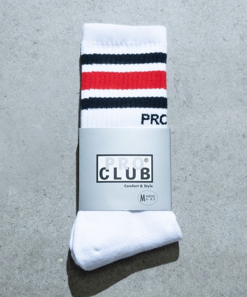 PRO CLUB （プロクラブ）の「【22】〔PRO CLUB/プロクラブ〕STRIPE CREW SOCKS ラインリブ クルーソックス（ソックス/靴下・メンズ・ブルー/ブラック/イエロー/ホワイト/レッド・FREE）」の5枚目の写真