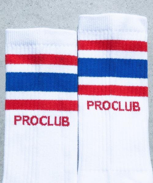 PRO CLUB （プロクラブ）の「【22】〔PRO CLUB/プロクラブ〕STRIPE CREW SOCKS ラインリブ クルーソックス（ソックス/靴下・メンズ・ブルー/ブラック/イエロー/ホワイト/レッド・FREE）」の11枚目の写真