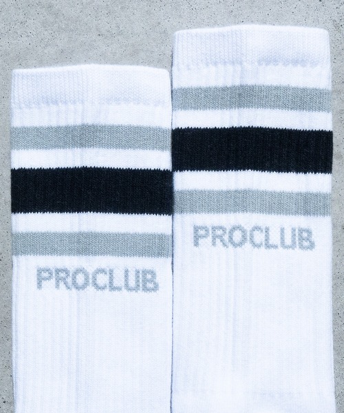 PRO CLUB （プロクラブ）の「【22】〔PRO CLUB/プロクラブ〕STRIPE CREW SOCKS ラインリブ クルーソックス（ソックス/靴下・メンズ・ブルー/ブラック/イエロー/ホワイト/レッド・FREE）」の7枚目の写真