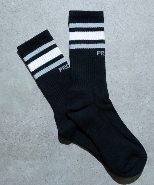 PRO CLUB （プロクラブ）の「【22】〔PRO CLUB/プロクラブ〕STRIPE CREW SOCKS ラインリブ クルーソックス（ソックス/靴下・メンズ・ブルー/ブラック/イエロー/ホワイト/レッド・FREE）」の8枚目の写真