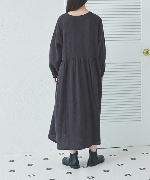 ママサイズ】ダブルガーゼ マタニティワンピース（ワンピース