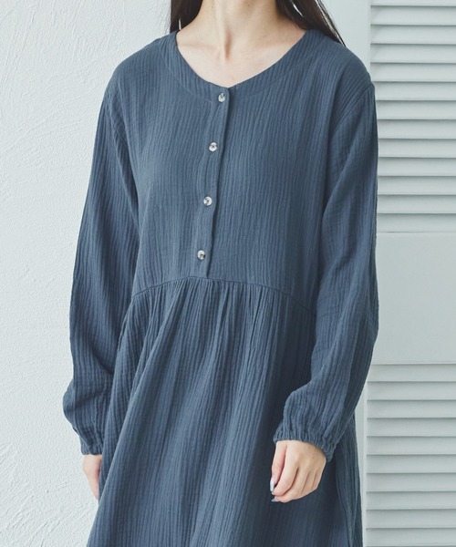 ワンピース mama ママサイズ】ダブルガーゼ マタニティワンピース（ワンピース