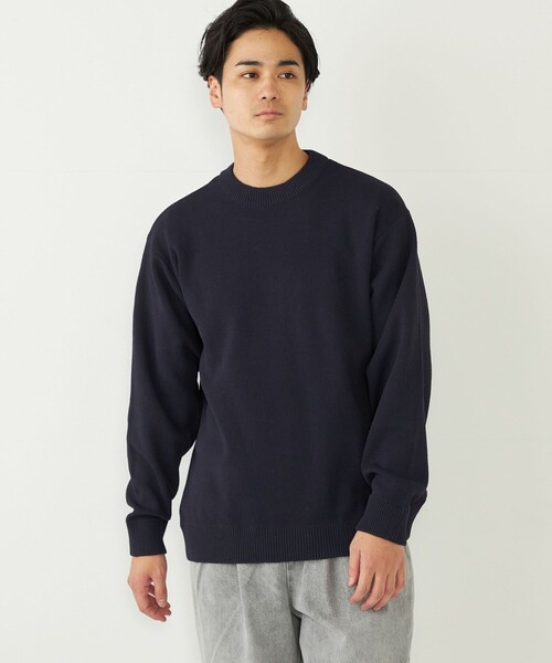 SHIPS Colors(シップス カラーズ)の「SHIPS Colors:〈洗濯機可能〉CAVE(R) ロングスリーブ ニット◇(ニット/セーター・メンズ・ライトグレー/ブラウン/オレンジ/ネイビー・MEDIUM/LARGE/X-LARGE)」の4枚目の写真