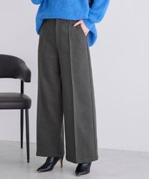 カット起毛ピンタックワイドパンツ