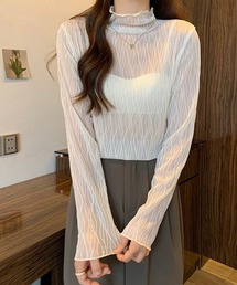 THISIS（ディスイズ）の「チュールシアーハイネックトップス（Tシャツ/カットソー）」