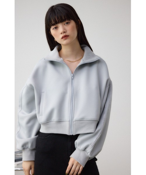 moussy トラックジャケット　wジップ　ブルー moussy トラックジャケットwジップブルー