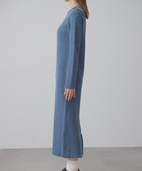 FREE'S MART（フリーズマート）の「◆カットアウトニットマキシワンピース（ワンピース・レディース・ブラック/ブルー/グレー・FREE）」の17枚目の写真