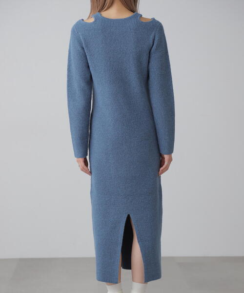 FREE'S MART（フリーズマート）の「◆カットアウトニットマキシワンピース（ワンピース・レディース・ブラック/ブルー/グレー・FREE）」の18枚目の写真