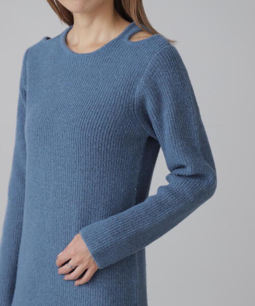 FREE'S MART（フリーズマート）の「◆カットアウトニットマキシワンピース（ワンピース・レディース・ブラック/ブルー/グレー・FREE）」の21枚目の写真