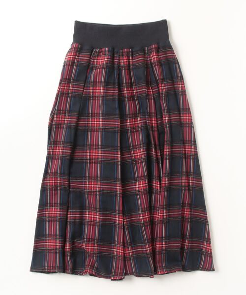 GALENA（ガレナ）の「【GALENA】チェック柄フレアロングスカート（スカート・レディース・カーキ/ブラック/レッド/ベージュ/チャコールグレー/ブラウン・FREE）」の17枚目の写真