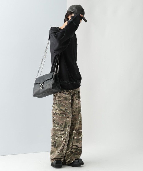 HARE(ハレ)の「【UNDERGROUND MODE】ワイヤープリントスウェットプルオーバー(HARE)(スウェット・メンズ・グレー/ブラック・FREE)」の15枚目の写真