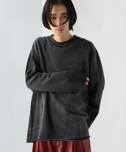HARE(ハレ)の「【UNDERGROUND MODE】ワイヤープリントスウェットプルオーバー(HARE)(スウェット・メンズ・グレー/ブラック・FREE)」の9枚目の写真