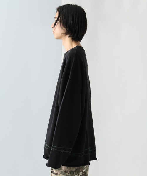 HARE(ハレ)の「【UNDERGROUND MODE】ワイヤープリントスウェットプルオーバー(HARE)(スウェット・メンズ・グレー/ブラック・FREE)」の11枚目の写真