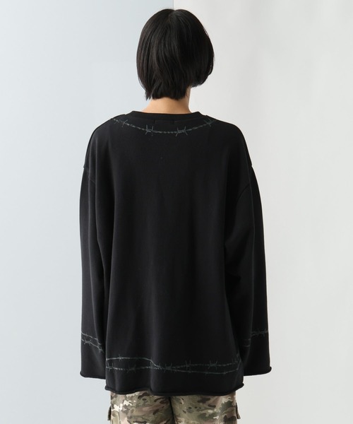 HARE(ハレ)の「【UNDERGROUND MODE】ワイヤープリントスウェットプルオーバー(HARE)(スウェット・メンズ・グレー/ブラック・FREE)」の12枚目の写真