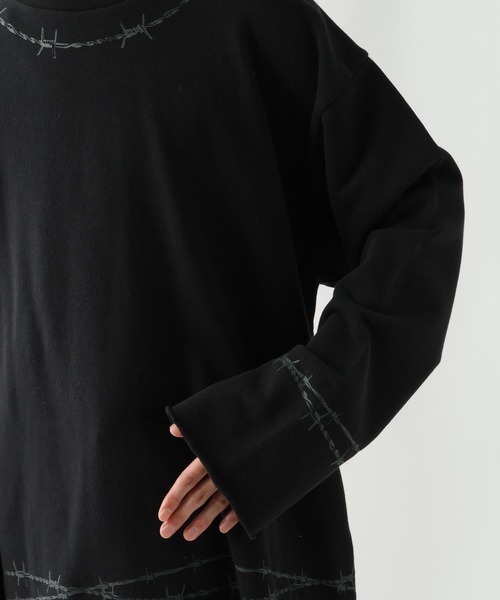 HARE(ハレ)の「【UNDERGROUND MODE】ワイヤープリントスウェットプルオーバー(HARE)(スウェット・メンズ・グレー/ブラック・FREE)」の14枚目の写真