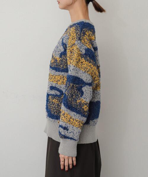 SENSE OF PLACE by URBAN RESEARCH（センスオブプレイスバイアーバンリサーチ）の「ニュアンスパターンラメセーター（ニット/セーター・レディース・ホワイト系その他/グリーン系その他/グレー系その他/ピンク系その他・ONE）」の6枚目の写真