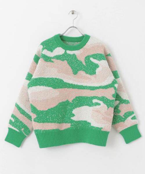 SENSE OF PLACE by URBAN RESEARCH（センスオブプレイスバイアーバンリサーチ）の「ニュアンスパターンラメセーター（ニット/セーター・レディース・ホワイト系その他/グリーン系その他/グレー系その他/ピンク系その他・ONE）」の15枚目の写真