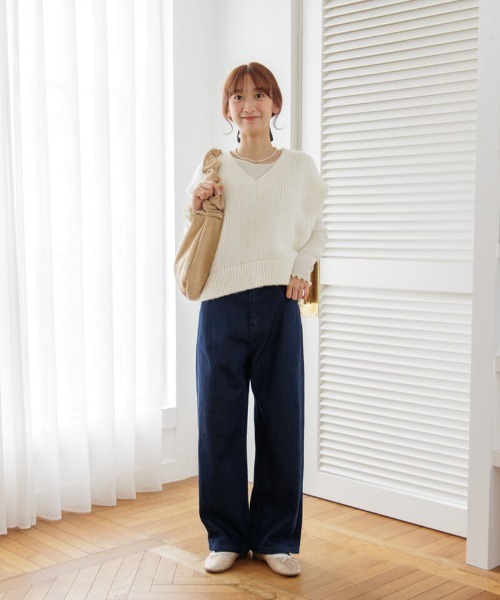 flower（フラワー）の「エニーフラッフベスト（ベスト・レディース・ホワイト/グレー・FREE）」の15枚目の写真