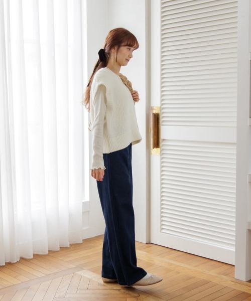 flower（フラワー）の「エニーフラッフベスト（ベスト・レディース・ホワイト/グレー・FREE）」の18枚目の写真