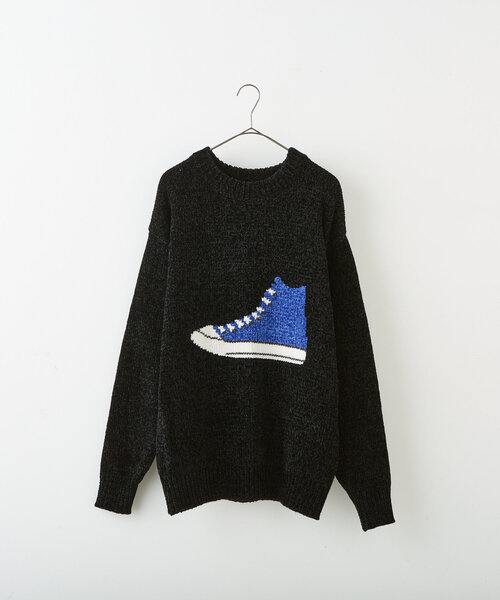 セール】【UNISEX/新色追加】モールヤーンロゴニットプル