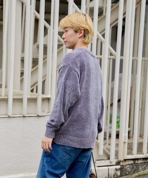 セール】【UNISEX/新色追加】モールヤーンロゴニットプル