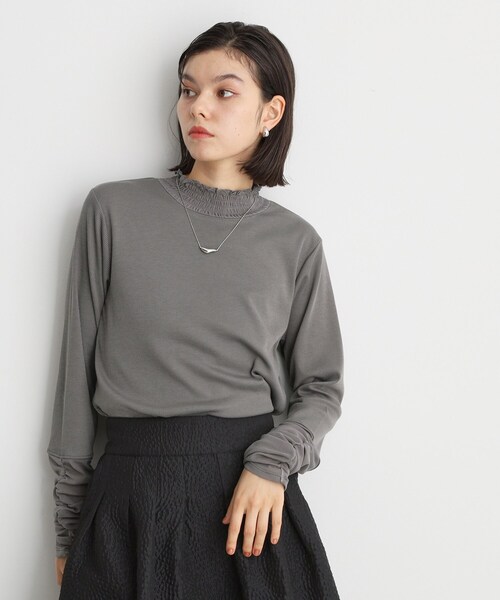 セール】シアーチュール切替プルオーバー【洗濯機OK】（Tシャツ