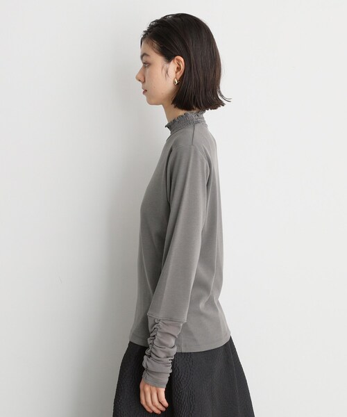 セール】シアーチュール切替プルオーバー【洗濯機OK】（Tシャツ