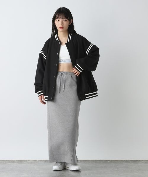 JEANASIS【Les Fleurs】 ジーナシス ラインスタジャン 中綿 セール】【Les Fleurs】ラインスタジャン/249977（スタジャン