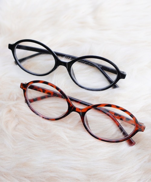 IMARI（イマリ）の「【 IMARI / イマリ 】 ヴィンテージライク オーバル メガネ（メガネ・レディース・ブラック/ブラウン・FREE）」の4枚目の写真