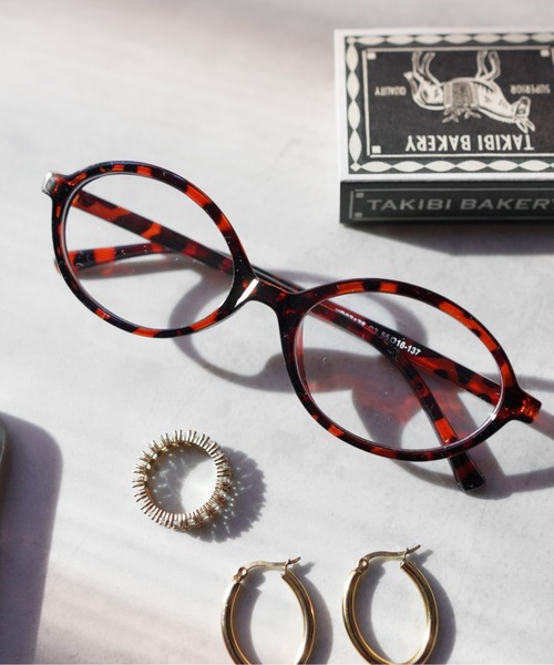 IMARI（イマリ）の「【 IMARI / イマリ 】 ヴィンテージライク オーバル メガネ（メガネ・レディース・ブラック/ブラウン・FREE）」の12枚目の写真