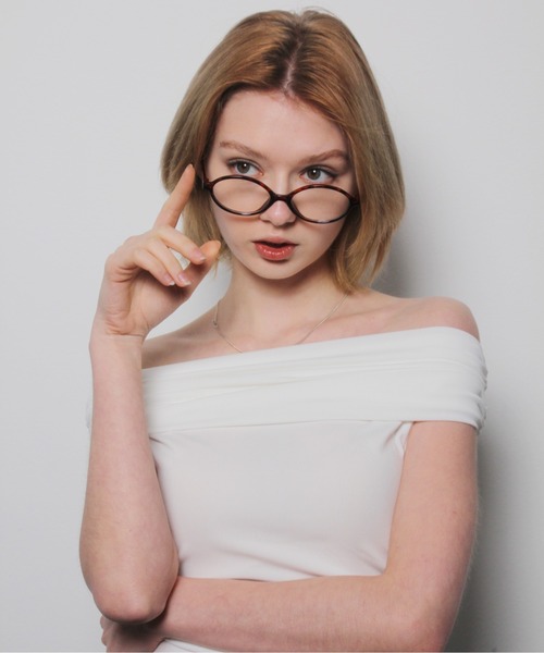 IMARI（イマリ）の「【 IMARI / イマリ 】 ヴィンテージライク オーバル メガネ（メガネ・レディース・ブラック/ブラウン・FREE）」の11枚目の写真