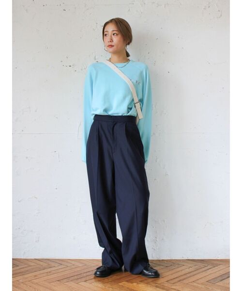 Ungrid(アングリッド)の「タックストレートパンツ(その他パンツ・レディース・ネイビー/グレー・SMALL/MEDIUM)」の16枚目の写真