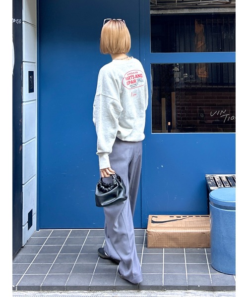 Ungrid(アングリッド)の「タックストレートパンツ(その他パンツ・レディース・ネイビー/グレー・SMALL/MEDIUM)」の4枚目の写真