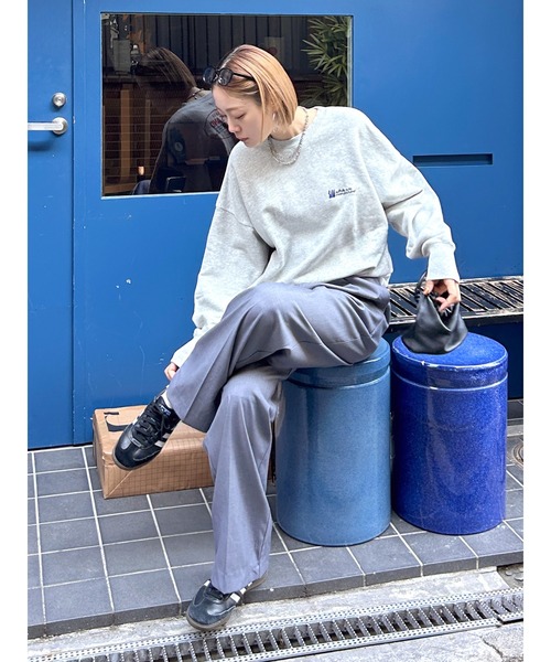 Ungrid(アングリッド)の「タックストレートパンツ(その他パンツ・レディース・ネイビー/グレー・SMALL/MEDIUM)」の5枚目の写真