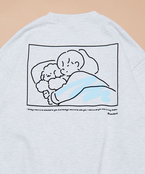 FREAK'S STORE（フリークスストア）の「tombonia/トムボニア Sleep with Muck バックプリント クルーネック スウェット（スウェット・メンズ・グレー/オリーブ/チャコールグレー/ネイビー・MEDIUM/LARGE/SMALL）」の6枚目の写真