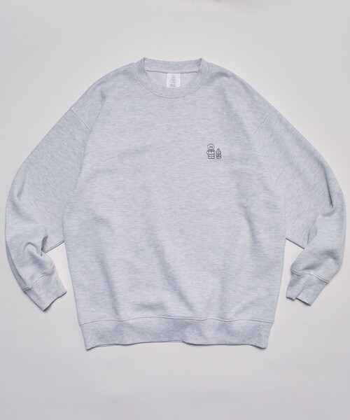 FREAK'S STORE（フリークスストア）の「tombonia/トムボニア Sleep with Muck バックプリント クルーネック スウェット（スウェット・メンズ・グレー/オリーブ/チャコールグレー/ネイビー・MEDIUM/LARGE/SMALL）」の9枚目の写真