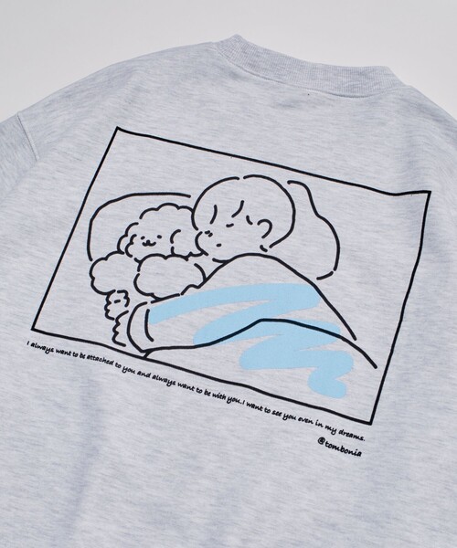 FREAK'S STORE（フリークスストア）の「tombonia/トムボニア Sleep with Muck バックプリント クルーネック スウェット（スウェット・メンズ・グレー/オリーブ/チャコールグレー/ネイビー・MEDIUM/LARGE/SMALL）」の16枚目の写真